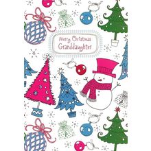 Merry Christmas Granddaughter - CHRISTMAS GREETING CARD - 21015