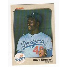 1983 Fleer Dave Stewart baseball card #222 – Dodgers