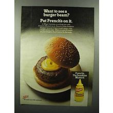 1980 French's Mustard Ad - Want to See a Burger Beam?