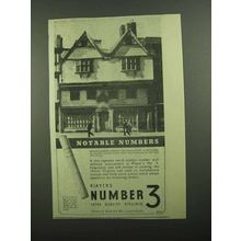 1939 Player's Number 3 Cigarettes Ad - Notable Numbers