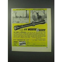 1964 Weaver K4 Scopes Ad - With Iron Sights