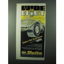 1971 Delta 784 Supreme Tire Ad - Wide & Quiet