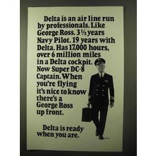 1971 Delta Airlines Ad - George Ross Navy Pilot