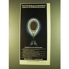 1980 Dunlop Black Max Tennis Racquet Ad - Power