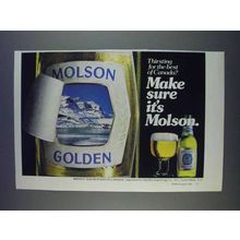 1980 Molson Golden Beer Ad - Thirsting For the Best