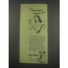 1947 Sani-Flush Cleaner Ad - I should worry I should care