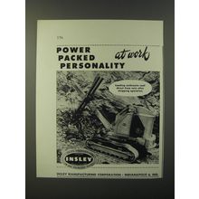 1948 Insley Excavators Ad - Power Packed Personality at work