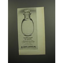 1952 Georg Jensen Strombergshyttan Shaker Ad - Swedish Crystal for cocktails