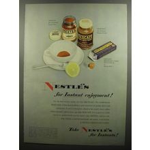 1952 Nestle's Bouillon Cubes, Nestea and Nescafe Advertisement