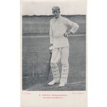 Ted Arnold Worcester Cricket Player Antique Postcard