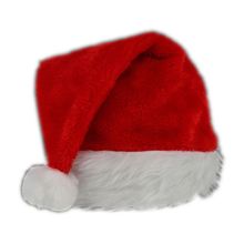 Unlit Red Stylish Fluffy Fur Santa Christmas Plush Hat
