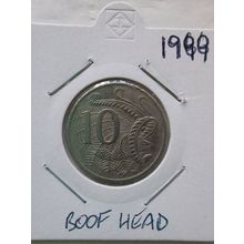 Australian 1999 10 cent - Boof Head(Large Head) Circulated