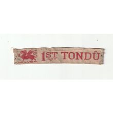 Scout Nametape Wales - Pre 1967?? - 1st Tondu - Used (BY478)