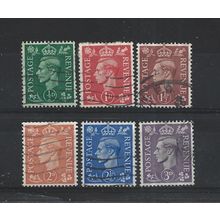 GB.1941-42 Definitive set of 6.Fine Used.Jul25