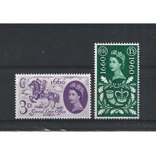 GB.Tercentenary Establishment General Post Office set of 2.Mounted Mint.Jul25a