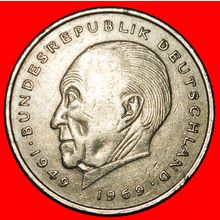 Ⰶ ADENAUER 1876-1967: GERMANY★2 MARKS 1979F I+B+r2! BADEN-W★LOW START★NO RESERVE