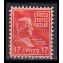 822 17c Andrew Johnson Fine MNH B0906