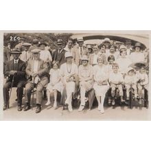 Clacton On Sea Pier Mixed Group incl Japanese Umbrella Real Photo Postcard