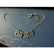 womens bracelet "dream" charm silvertone