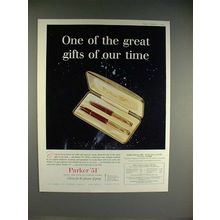 1958 Parker 51 Rolled Gold Cap Pen Ad - Great Gifts
