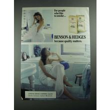 1987 Benson & Hedges Advertisement - Like to Smoke
