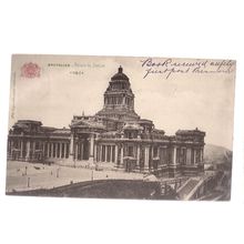 PALAIS DE JUSTICE, BRUXELLES, BRUSSELS . used antique postcard 1905 postmark. =