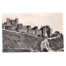 DOVER CASTLE, KENT used vintage postcard RP stamp removed =