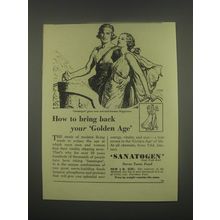 1949 Sanatogen NErve Tonic Food Ad - How to bring back your Golden Age