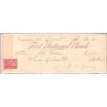 New York Cooperstown Cancelled Check First National Bank of Cooperstown Ch~36