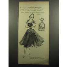 1951 Henri Bendel Dress Ad - Young-Timers do well by late-day dates