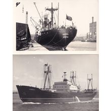 Russian Ship 2x Plain Back Postcard Photo s