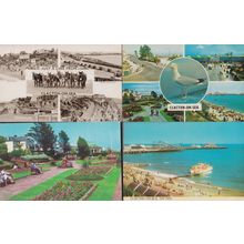 Clacton On Sea Just A Line From + Wading Bird Boat Ship 4x Greeting Postcard s