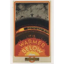It Is Warmer Below 1927 London Underground Advertising Postcard