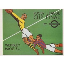 Rugby League Final 1934 Hunslet Huddersfield Transport Postcard