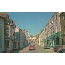 Narberth Market Street Welsh 1970s Postcard