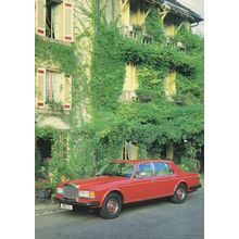 Red Bentley 8 Eight 1980s Car Advertising Postcard