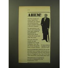 1960 Allen & Hanburys Pastilles Advertisement - Sir Cedric Hardwicke