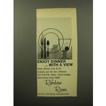 1960 Rainbow Room Restaurant Ad - Enjoy dinner with a view
