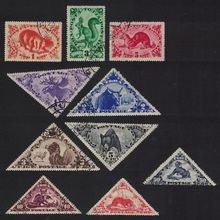 Tuva Badger Fox Squirrel Lynx Bear Animals 10v 1935 Canc SG#68-77 MI#66-75