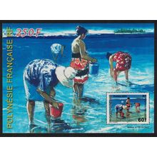 Fr. Polynesia Painting 'Women with buckets' by A. Deymonaz MS 2004 MNH