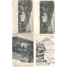 Glion Hotel Victoria 4x Old Switzerland Swiss Pension Postcard s