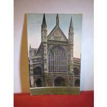 WEST FRONT, CATHEDRAL, WINCHESTER, HAMPSHIRE unused antique postcard =