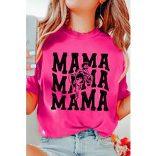 Rose Red Western MAMA Print Crew Neck T Shirt