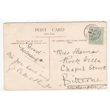 1905 Figheldean Salisbury Single Ring Postmark on Postcard