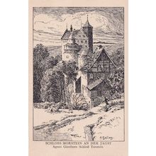 Schloss Morstein An Der Jagst German Drawing Old Postcard