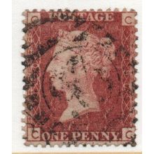 sg43 1d red plate 190 fine used " C C " (reds)