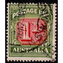 Australia 1958 Postage Due 1D Used Stamp No wmk.
