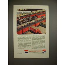 1943 Pennsylvania Railroad Ad - Rushing the Rations
