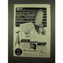 1947 Sunray Arnold Model D Enlarger Ad - It's Got Everything