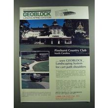 1986 Presto Products Geoblock Landscaping System Ad - Pinehurst Country Club